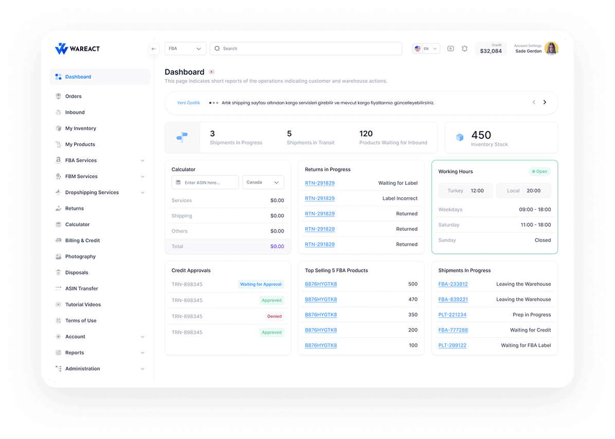 Dashboard preview